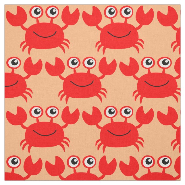 Tissu heureux de coutume de crabe (Échantillon)