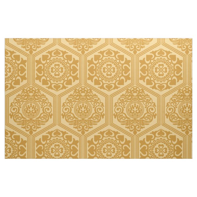 Tissu Hexagones du XIe siècle - Or léger doré (Fat Quarter)