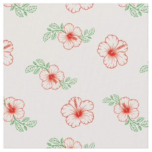 Tissu Hibiscus Chaussure Motif (Fermer)