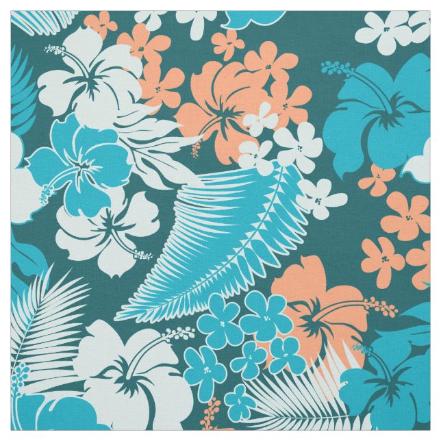Tissu Hibiscus de la baie de Kona (Échantillon)