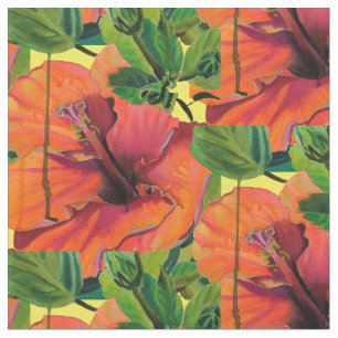 Tissu Hibiscus d'été tropical