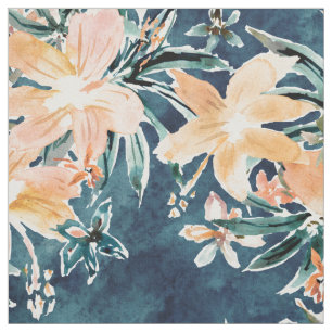 Tissu Hibiscus FURTIF Flore tropicale