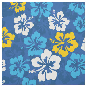 Tissu Hibiscus hawaïen tropical