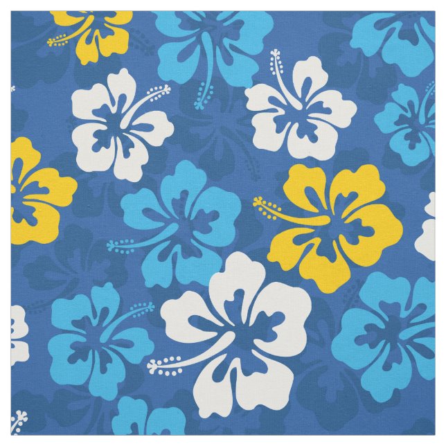 Tissu Hibiscus hawaïen tropical (Échantillon)