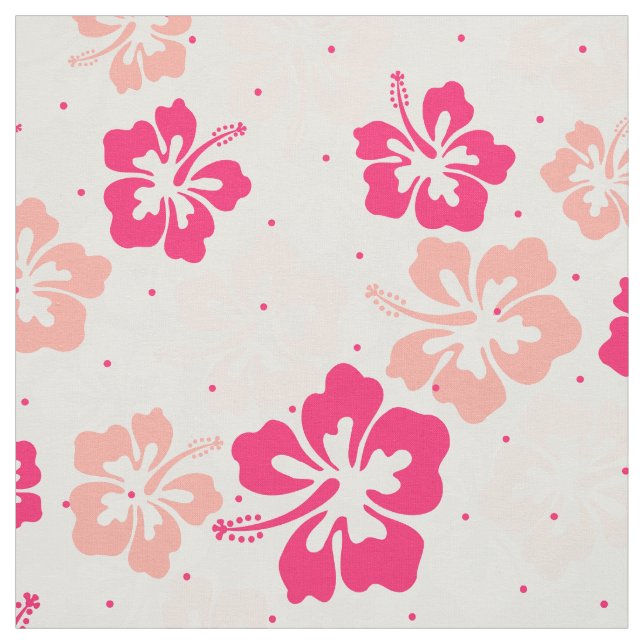 Tissu Hibiscus hawaïen tropical (Échantillon)