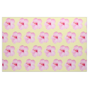 Tissu Hibiscus rose Fleur tropicale