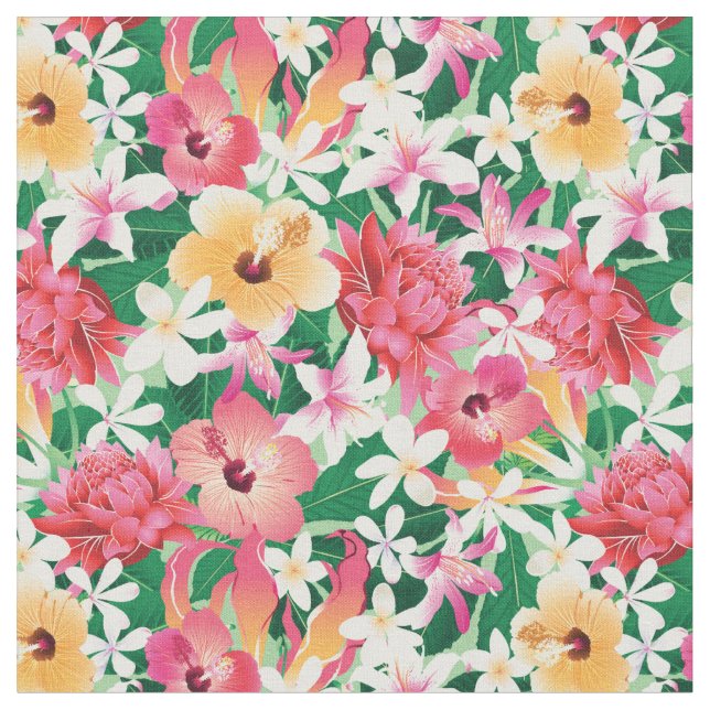 Tissu Hibiscus tropical (Fermer)