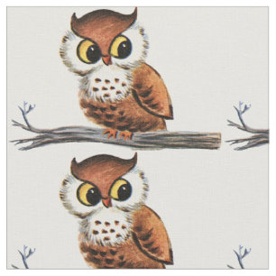 Tissu Hibou vintage