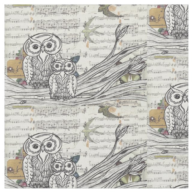 Tissu Hiboux 22 (Fermer)