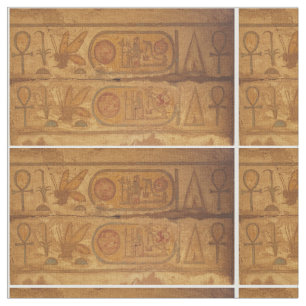 Tissu Hiéroglyphes au temple Ankh EGYPTE ANTIQUE de