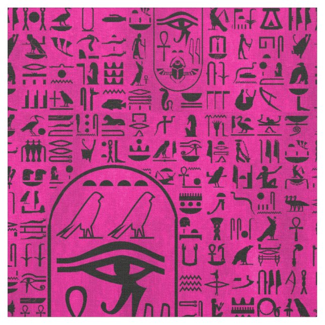 Tissu Hiéroglyphes pourpres (Fermer)