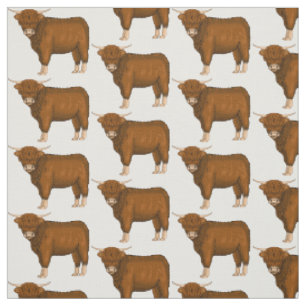 Tissu Highland cow
