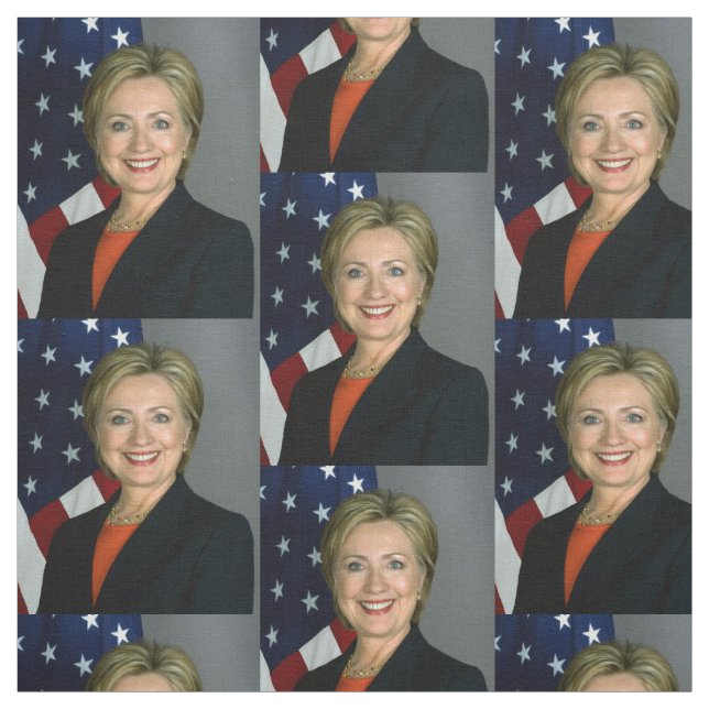Tissu Hillary Clinton Portrait officiel (Échantillon)