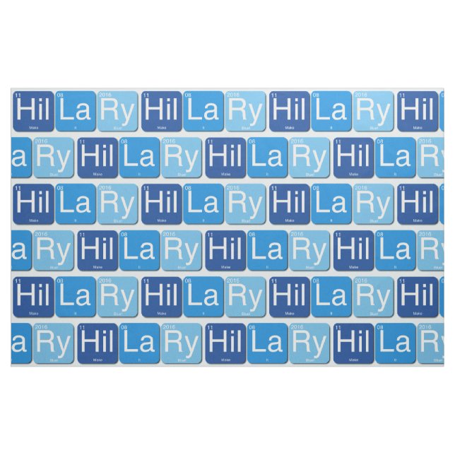 Tissu Hillary Clinton pour le Président Fabric (Fat Quarter)