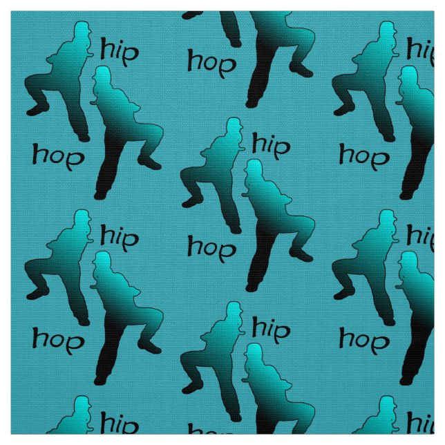Tissu Hip hop fille Turquoise (Échantillon)
