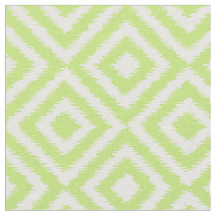 Tissu Hip Lime Green Ikat Diamond Carrés Mosaic Motif
