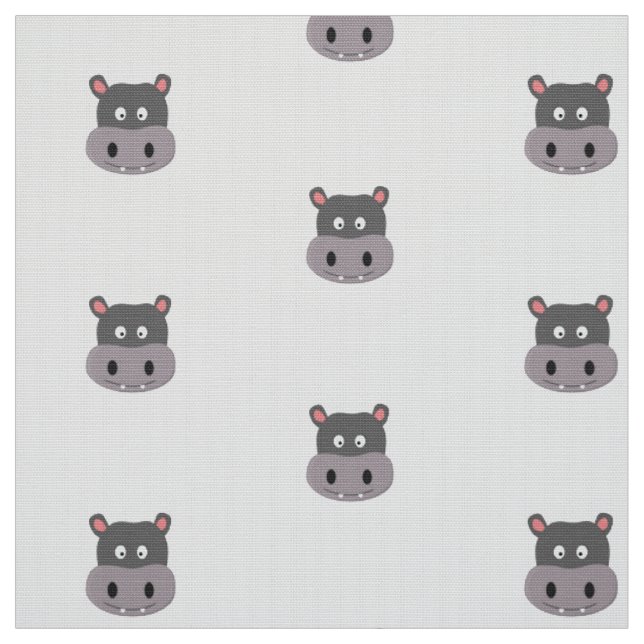 Tissu hippopotame mignon (Échantillon)