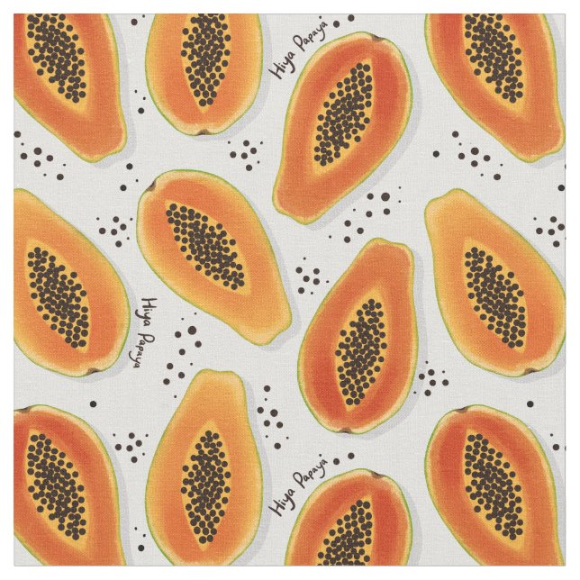 Tissu Hiya Papaya Motif (Fermer)
