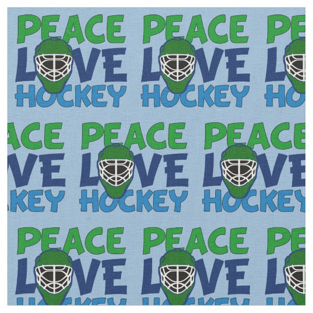Tissu Hockey Peace Love (Fermer)