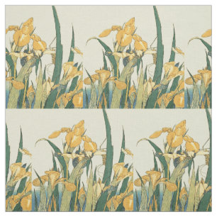 Tissu Hokusai grasshopper et iris Japon
