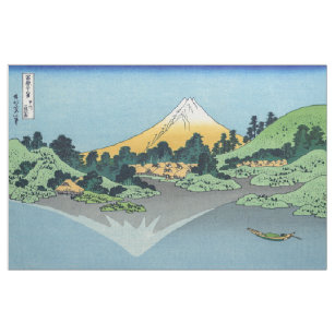 Tissu Hokusai - Le Mont Fuji reflète le lac Kawaguchi