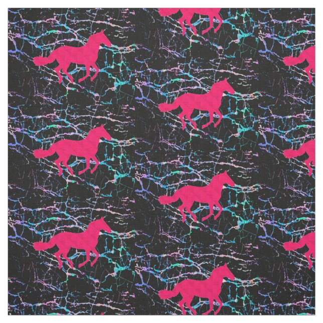 Tissu Hologramme de Cheval Rose (Échantillon)