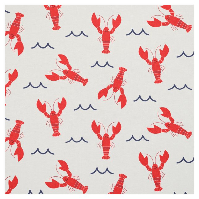 Tissu Homard mignon (Échantillon)