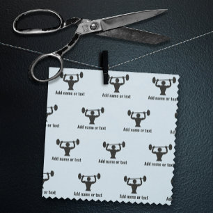 Tissu Homme fort culturiste avec son propre texte de n'i