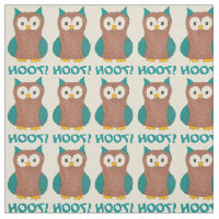 Hoot ! Blue Brown Owl Wise Bird Poster de animal