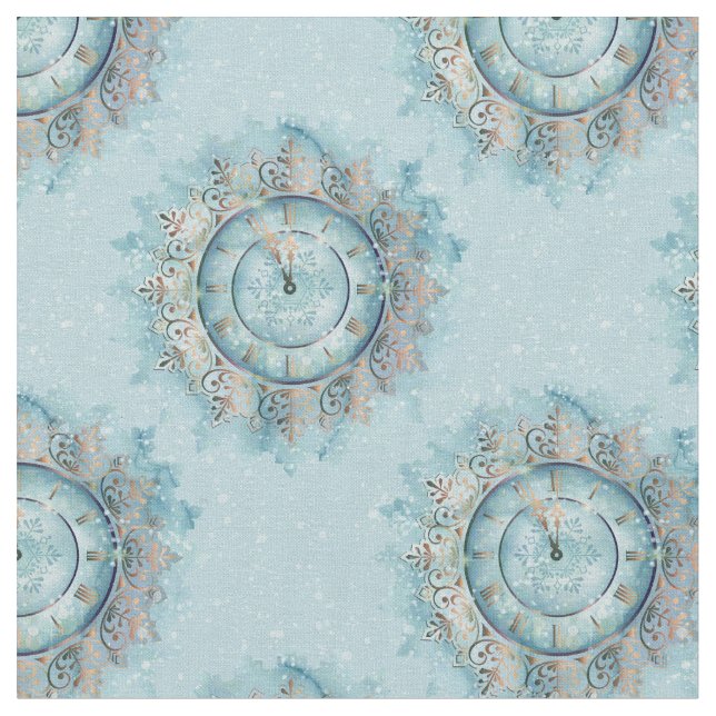 Tissu Horloge Noël Mandala (Fermer)