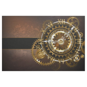 Tissu Horloge Steampunk avec des engrenages anciens