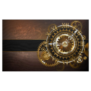 Tissu Horloge Steampunk avec des engrenages anciens