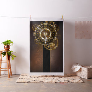 Tissu Horloge Steampunk avec des engrenages anciens