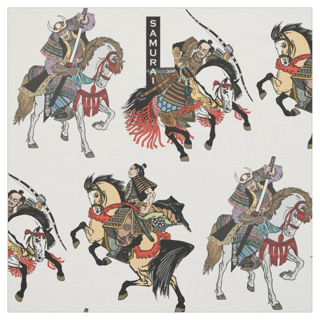 Tissu Horsaire japonais samouraï  (Échantillon)