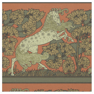 Tissu Horse Arts médiévaux Artisanat Art Nouveau