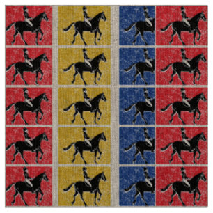 Tissu Horse et cavalier anglais