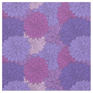 Tissu Hothouse Dahlias Purple Floral Print