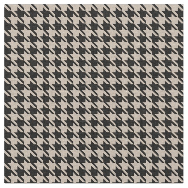 Tissu Houndstooth Tan et Black (Fermer)