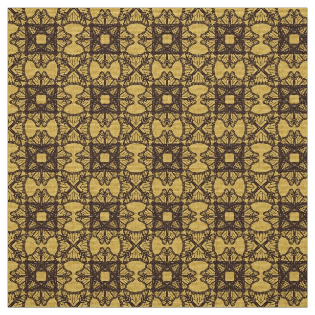 Tissu Hourglass Abstrait Imprimé Gold (Échantillon)