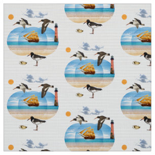Tissu Huîtriers d'observateur d'oiseau