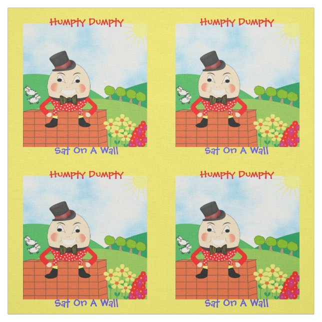 Tissu Humpty Doux Siège Sur Une Pépinière Mur Conception (Échantillon)