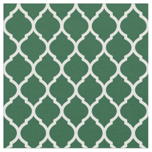 Tissu Hunter Green Quatrefoil marocain