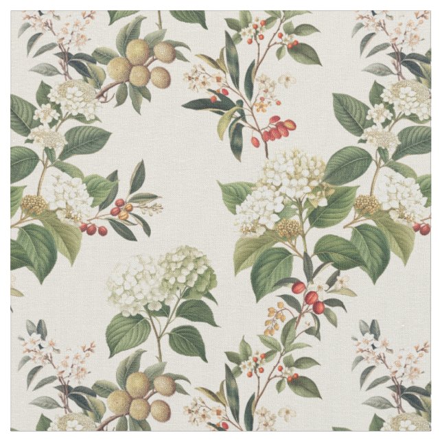 Tissu Hydrangea exotique jardin botanique fleuri luxuria (Fermer)