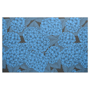 Tissu Hydrangée bleue