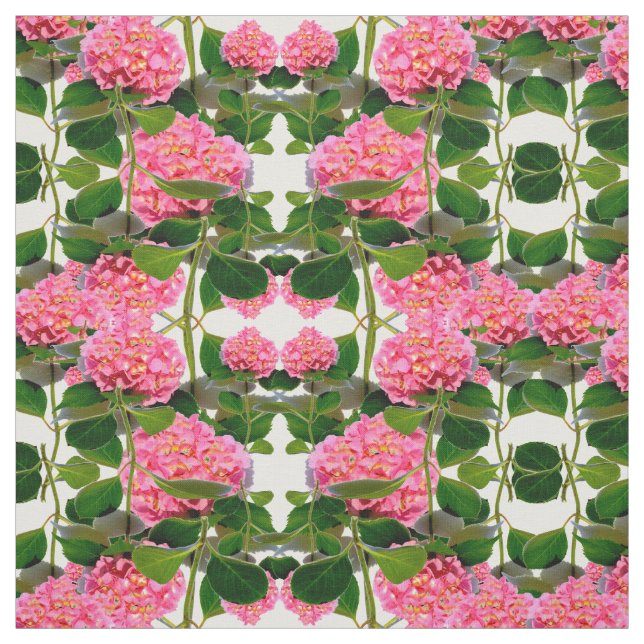 Tissu Hydrangée rose fleur rose rose rose floral (Échantillon)