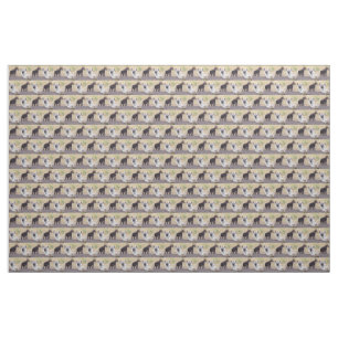 Tissu Hyène avec les jeunes un