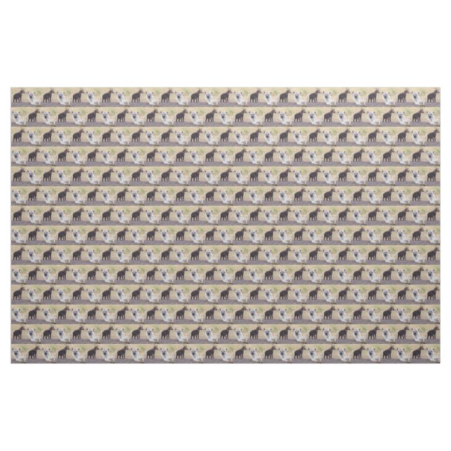 Tissu Hyène avec les jeunes un (Yard)