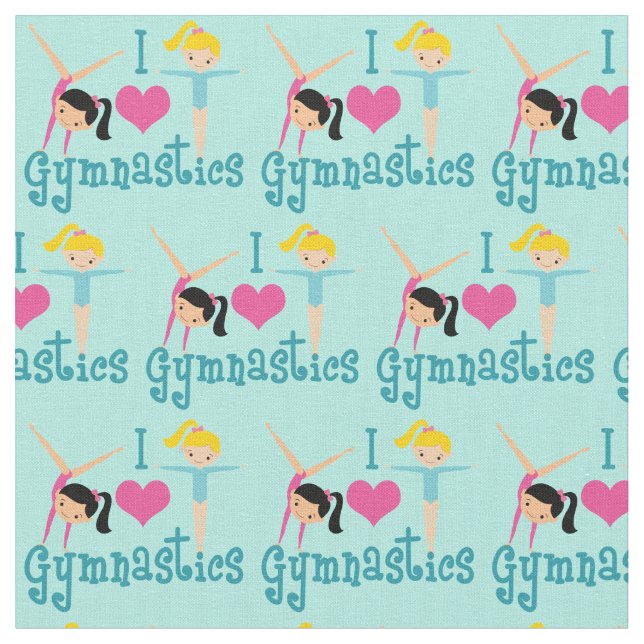 Tissu I Love Gymnastique (Fermer)