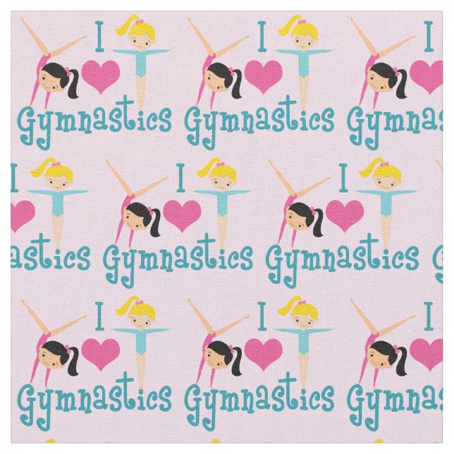 Tissu I Love Gymnastique (Fermer)