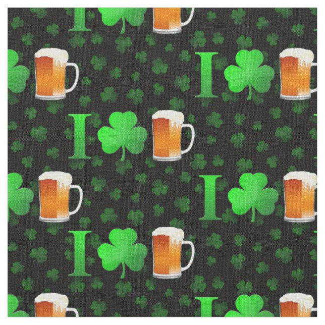Tissu I Love Irish Beer Saint Patricks Day (Fermer)